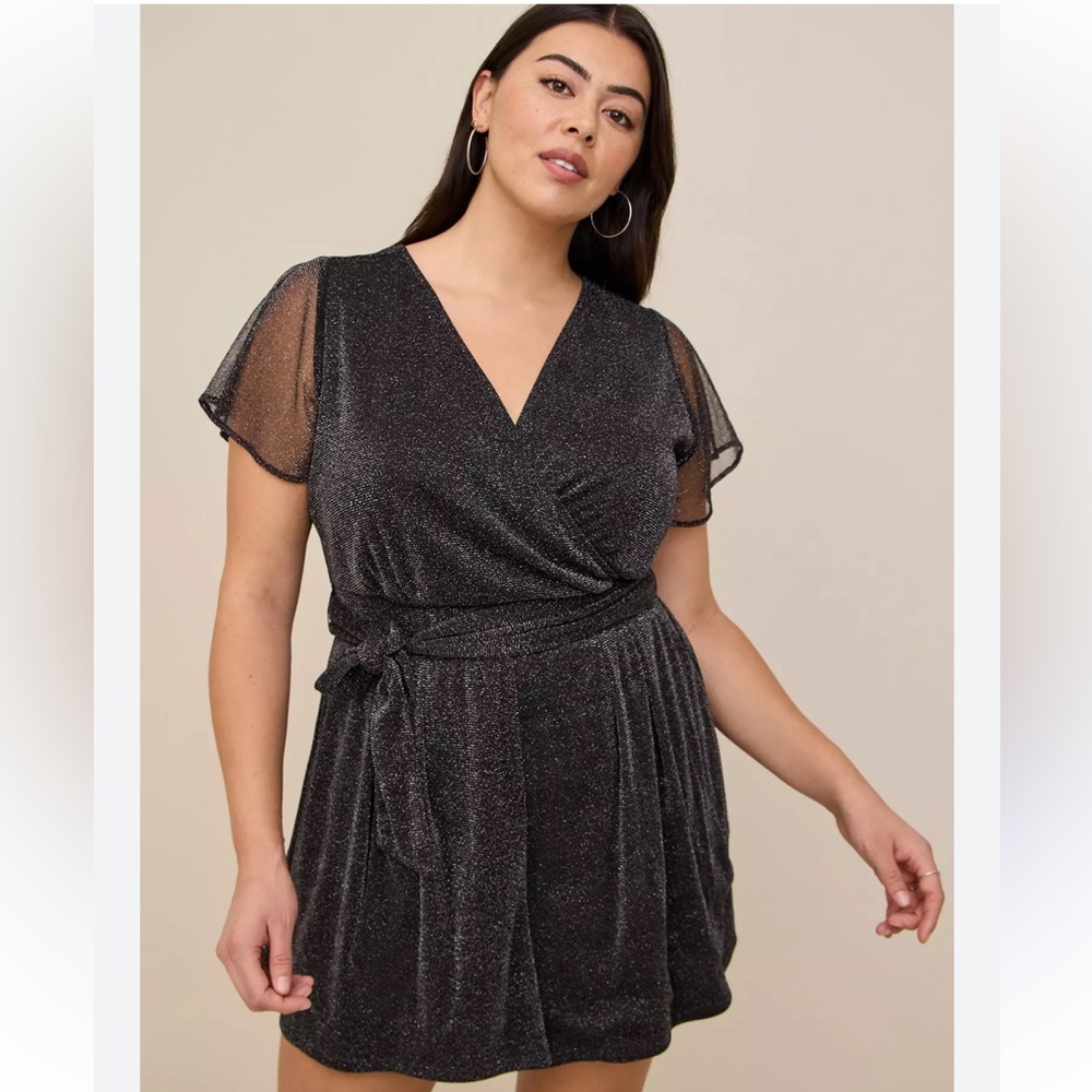Torrid Black Sparkle romper
